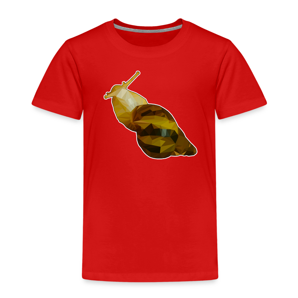 Kinder Basic T-Shirt Achatina reticulata Low Poly - Rot