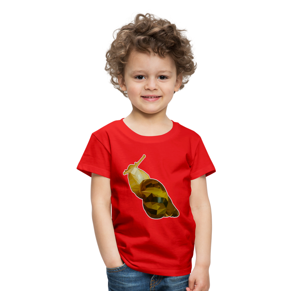 Kinder Basic T-Shirt Achatina reticulata Low Poly - Rot