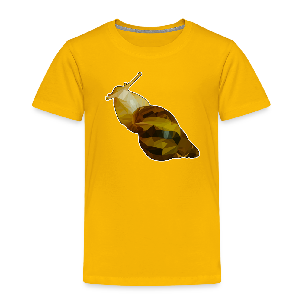 Kinder Basic T-Shirt Achatina reticulata Low Poly - Sonnengelb