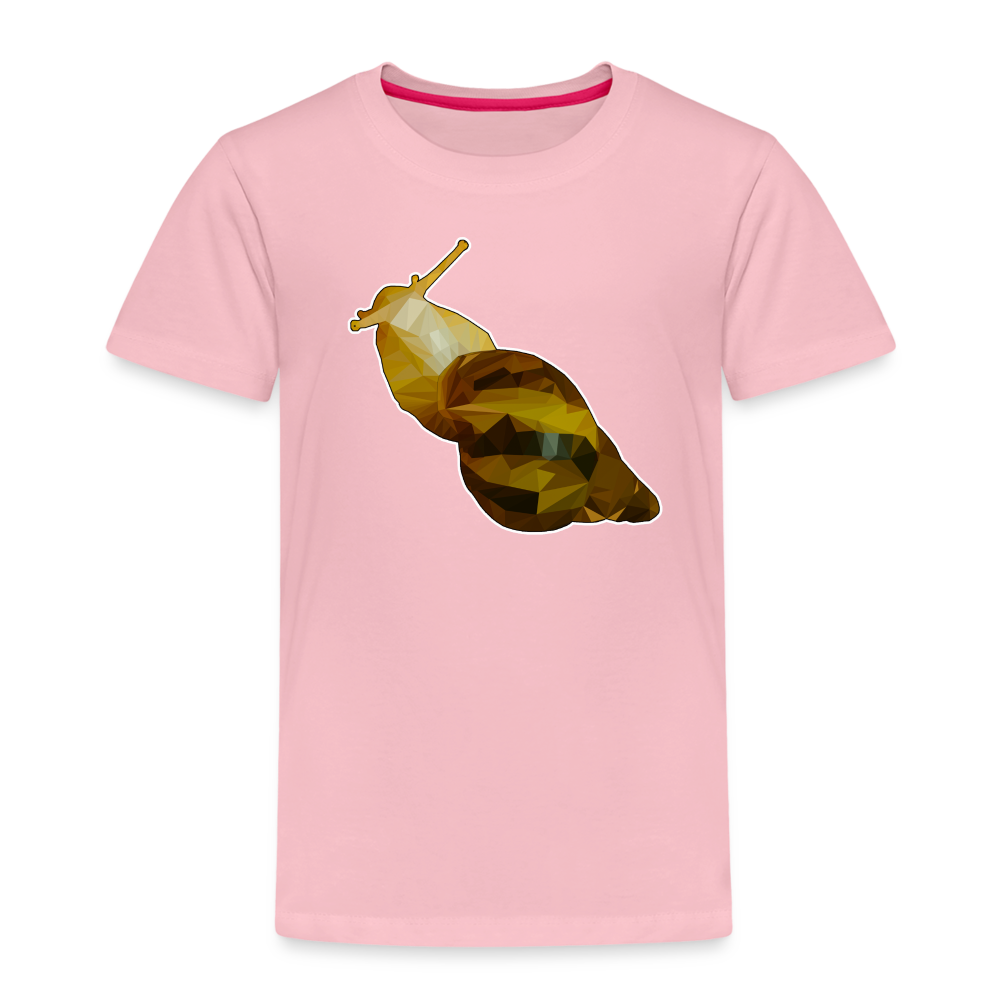 Kinder Basic T-Shirt Achatina reticulata Low Poly - Hellrosa