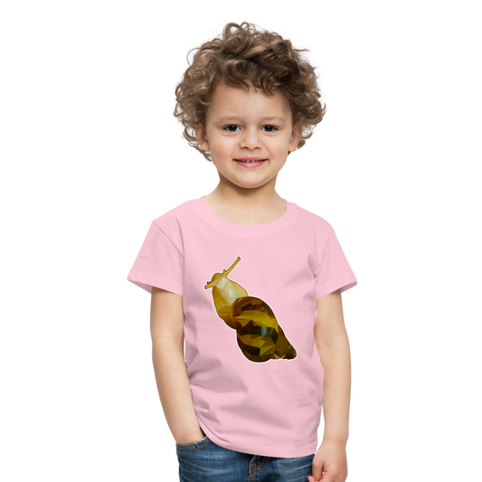Kinder Basic T-Shirt Achatina reticulata Low Poly - Hellrosa