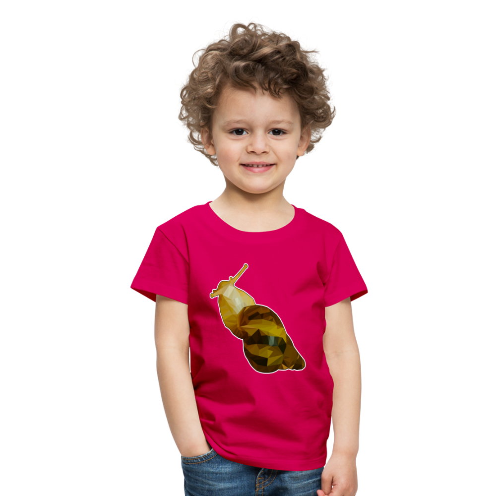 Kinder Basic T-Shirt Achatina reticulata Low Poly - dunkles Pink