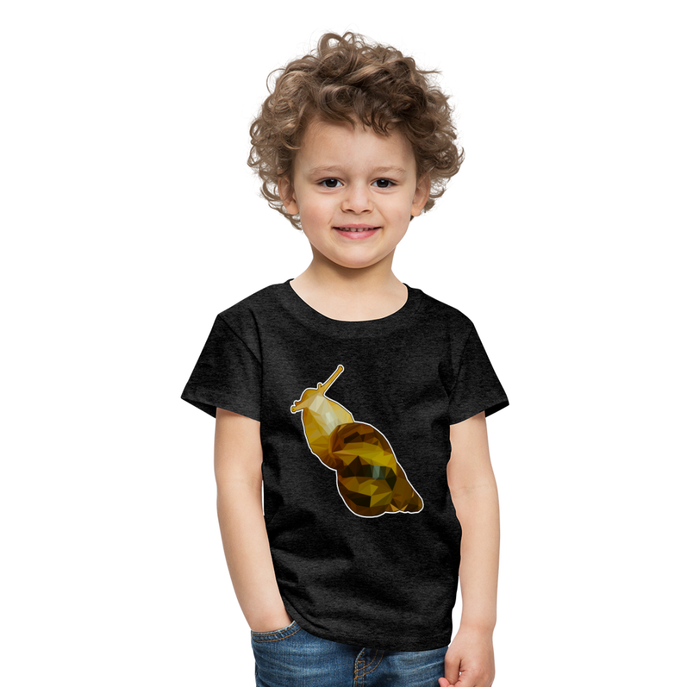 Kinder Basic T-Shirt Achatina reticulata Low Poly - Anthrazit