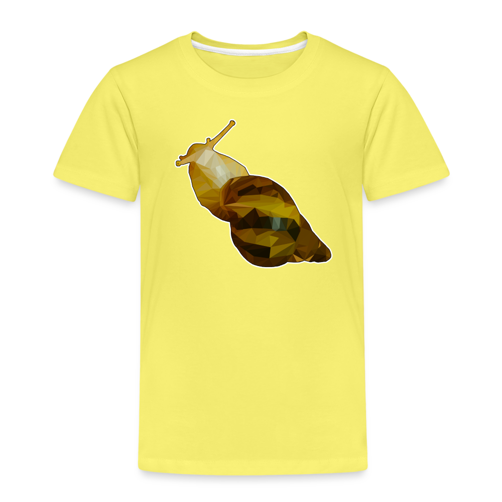 Kinder Basic T-Shirt Achatina reticulata Low Poly - Gelb