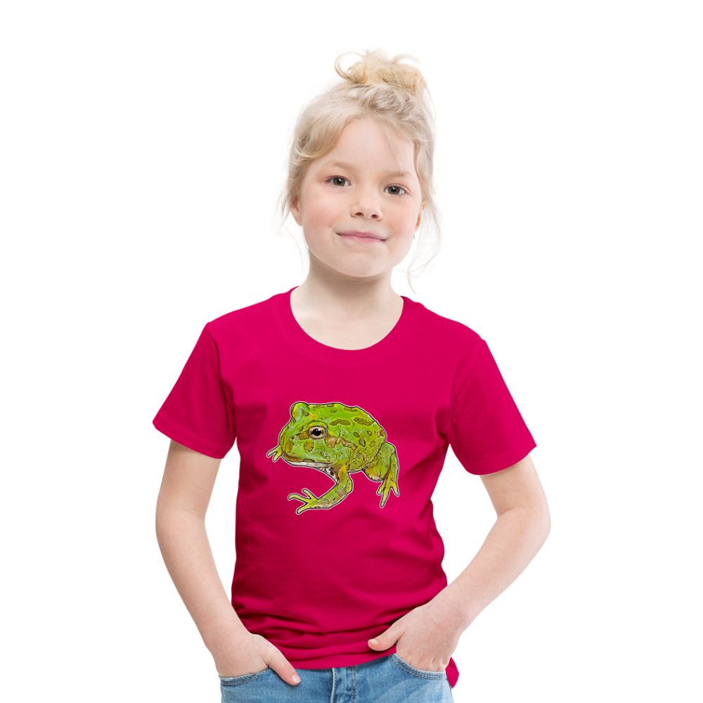 Kinder Basic T-Shirt Ceratophrys cranwelli Peppermint Blue - dunkles Pink
