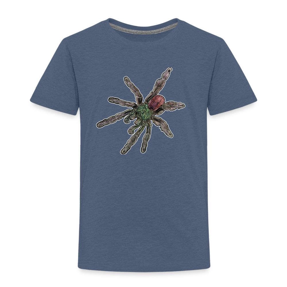 Kinder Basic T-Shirt Caribena versicolor - Blau meliert