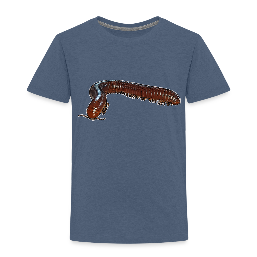 Kinder Basic T-Shirt Ophistreptus guineensis - Blau meliert