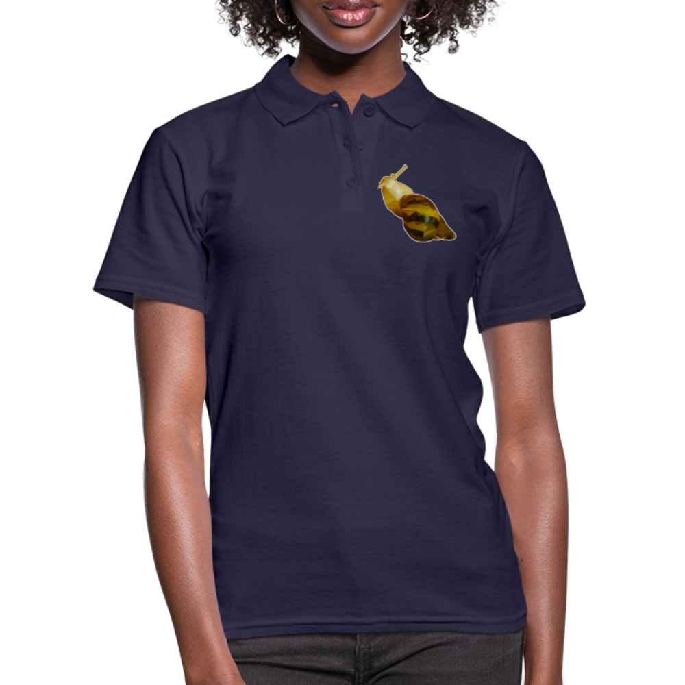 Frauen Polo Shirt Achatina reticulata Low Poly - Navy