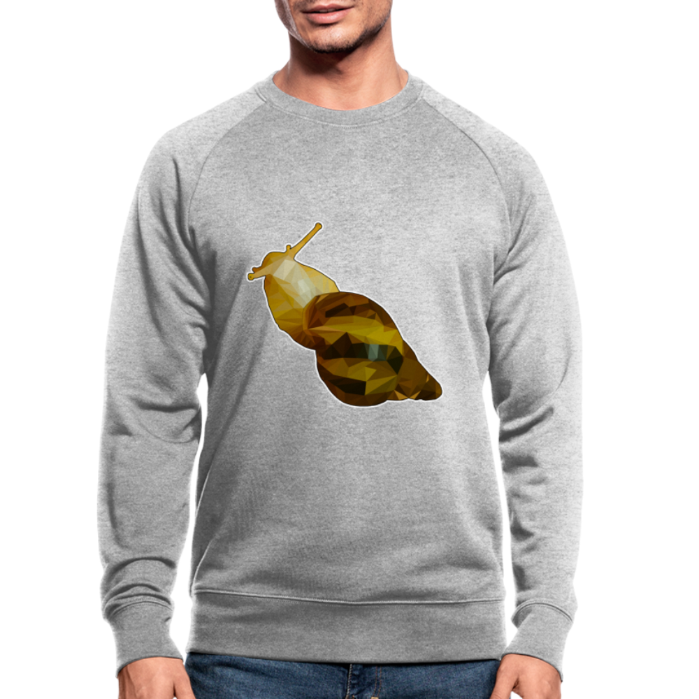 Männer Stanley & Stella Bio-Sweatshirt Achatina reticulata Low Poly - Grau meliert