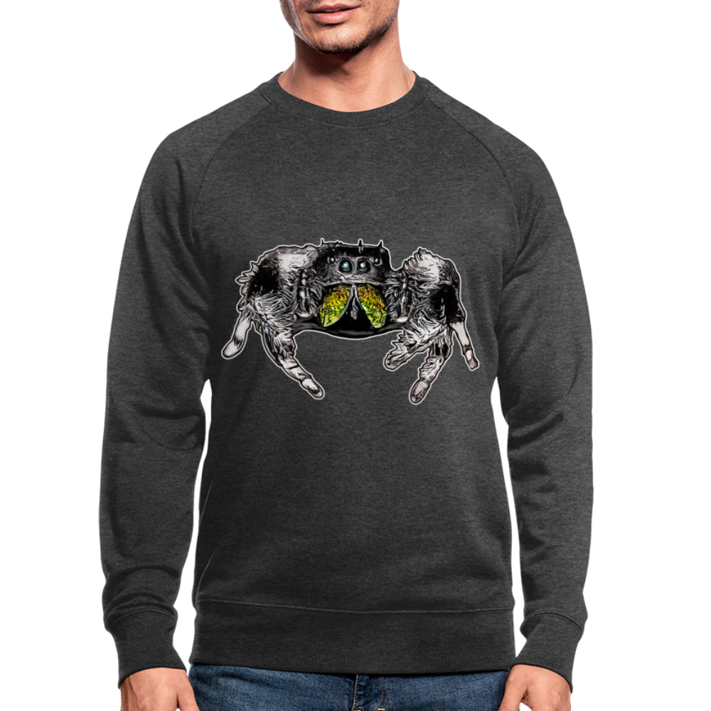 Männer Stanley & Stella Bio-Sweatshirt Phidippus regius Rastafari male - Dunkelgrau meliert