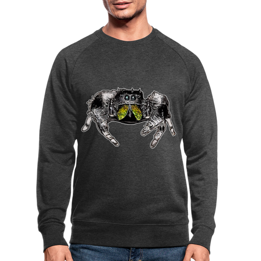Männer Stanley & Stella Bio-Sweatshirt Phidippus regius Rastafari male - Dunkelgrau meliert