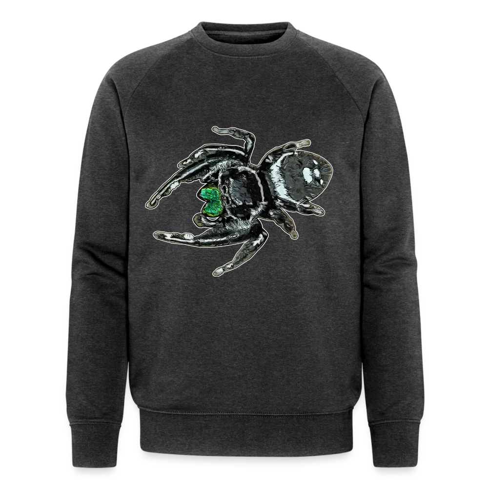 Männer Stanley & Stella Bio-Sweatshirt Phidippus regius White Bahamas male - Dunkelgrau meliert