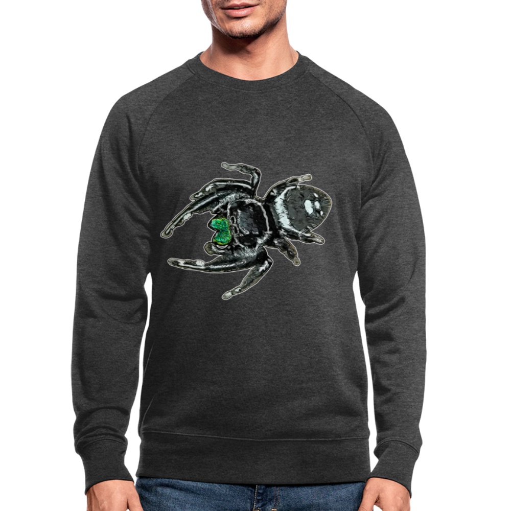 Männer Stanley & Stella Bio-Sweatshirt Phidippus regius White Bahamas male - Dunkelgrau meliert