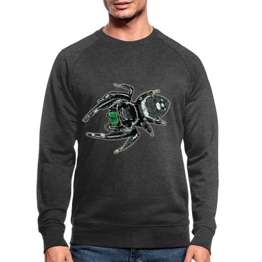 Männer Stanley & Stella Bio-Sweatshirt Phidippus regius White Bahamas male - Dunkelgrau meliert