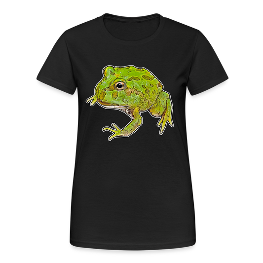 Frauen Gildan Heavy T-Shirt Ceratophrys cranwelli Peppermint Blue - Schwarz