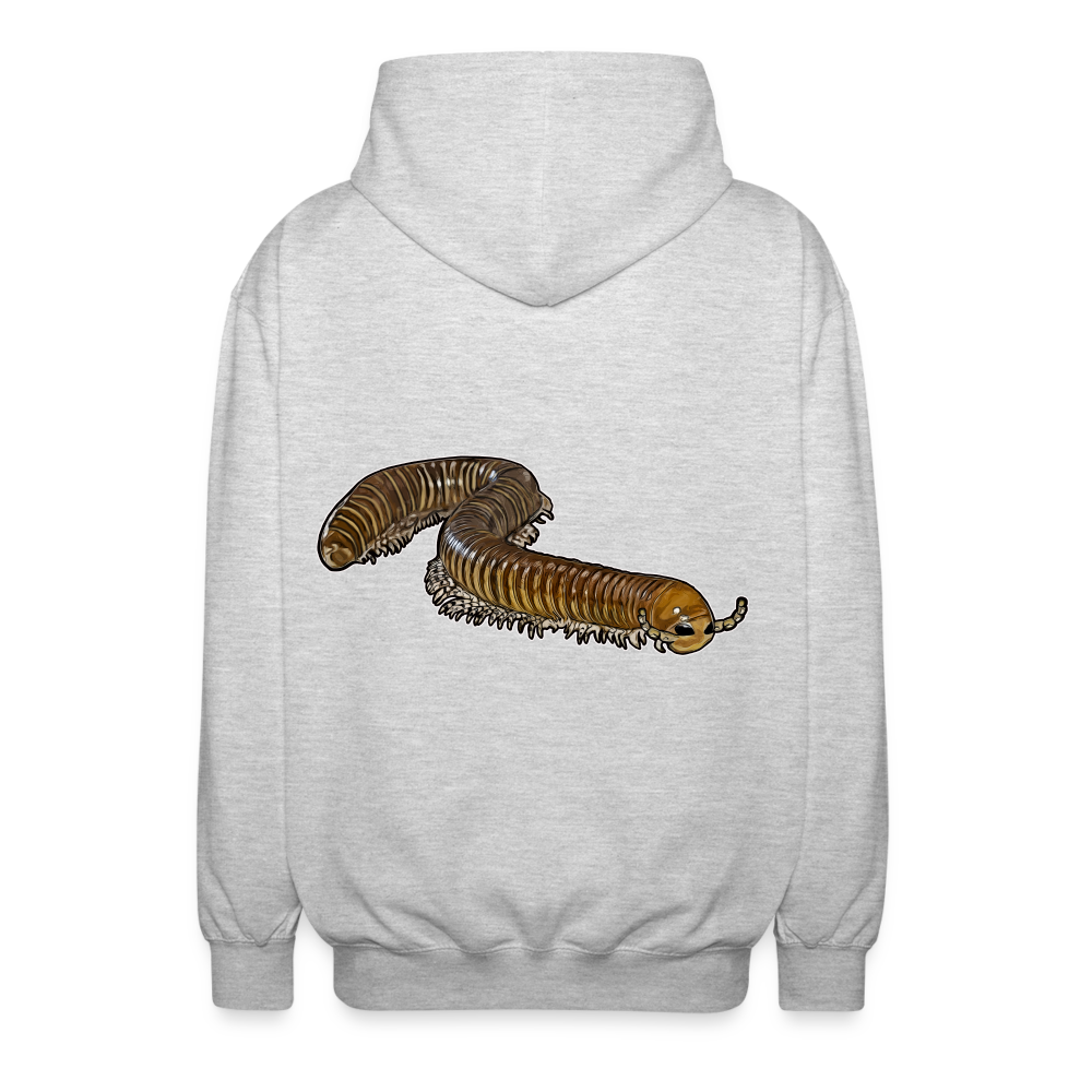 Unisex Zip-Hoodie Telodeinopus aoutii - Hellgrau meliert