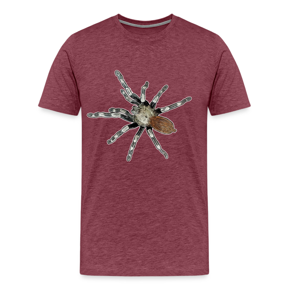 Männer Basic T-Shirt Nhandu chromatus - Bordeauxrot meliert