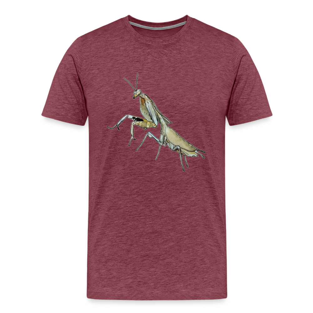 Männer Basic T-Shirt Deroplatys truncata female - Bordeauxrot meliert