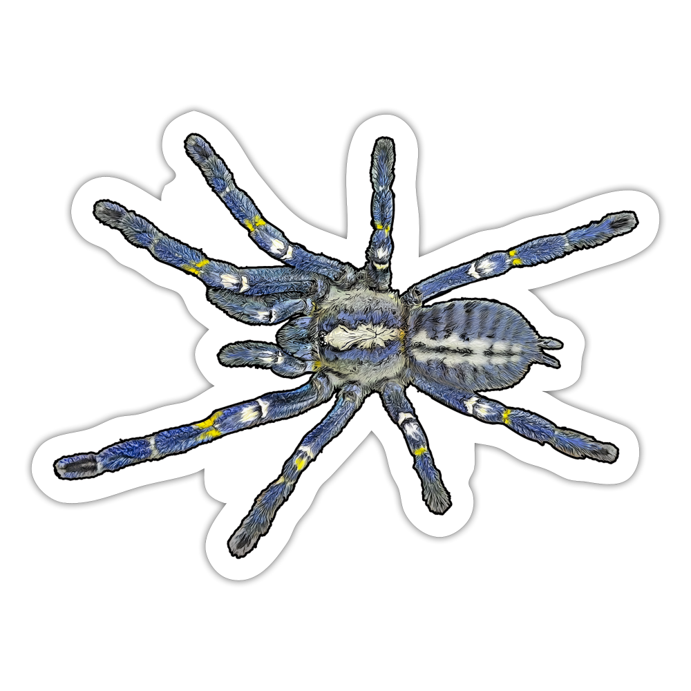 Sticker Poecilotheria metallica - Mattweiß