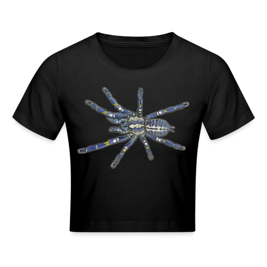 Crop T-Shirt Poecilotheria metallica - Schwarz