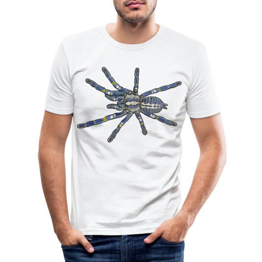 Männer Slim Fit T-Shirt Poecilotheria metallica - weiß