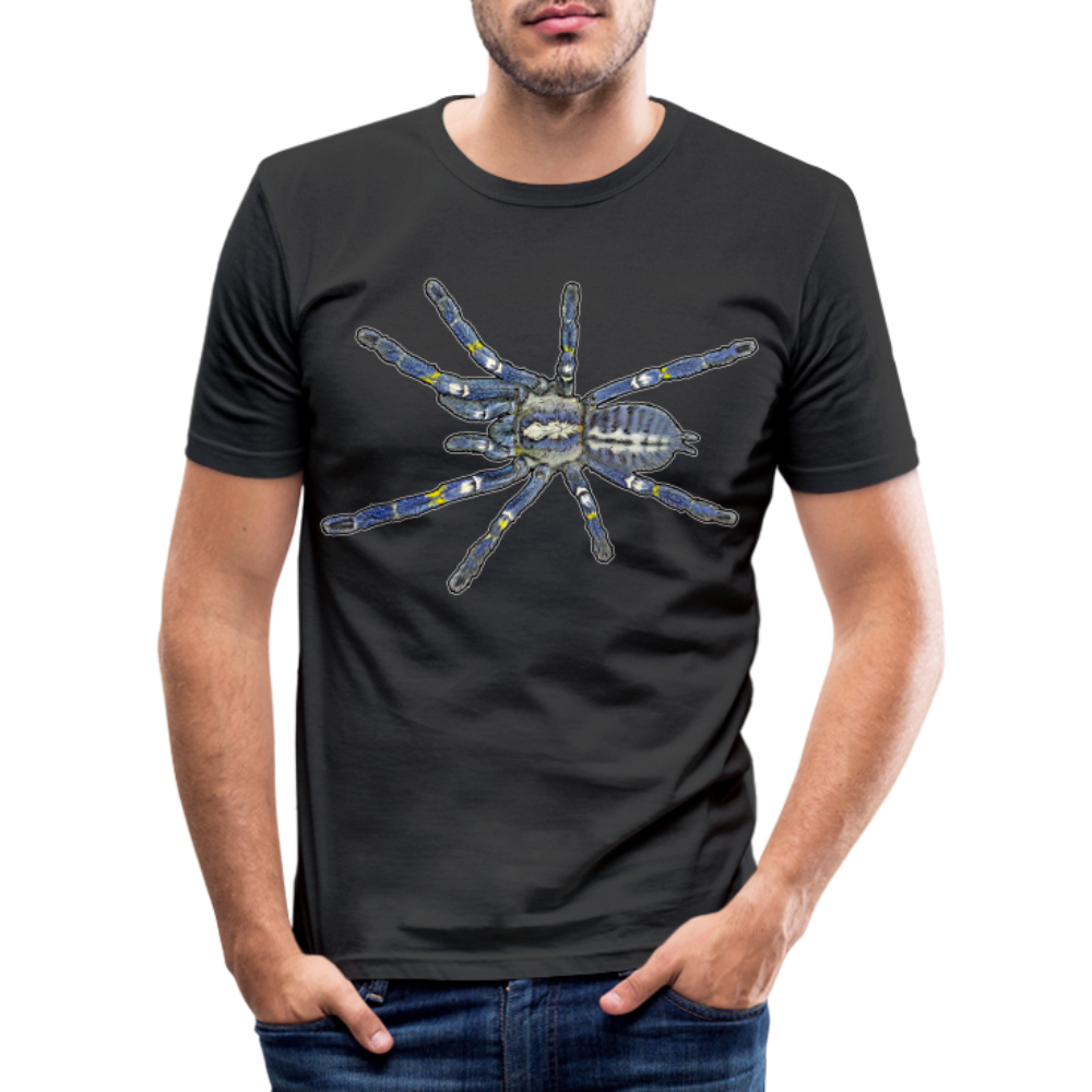 Männer Slim Fit T-Shirt Poecilotheria metallica - Schwarz
