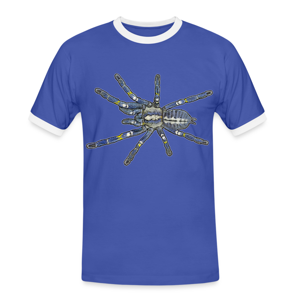 Männer Kontrast-T-Shirt Poecilotheria metallica - Blau/Weiß