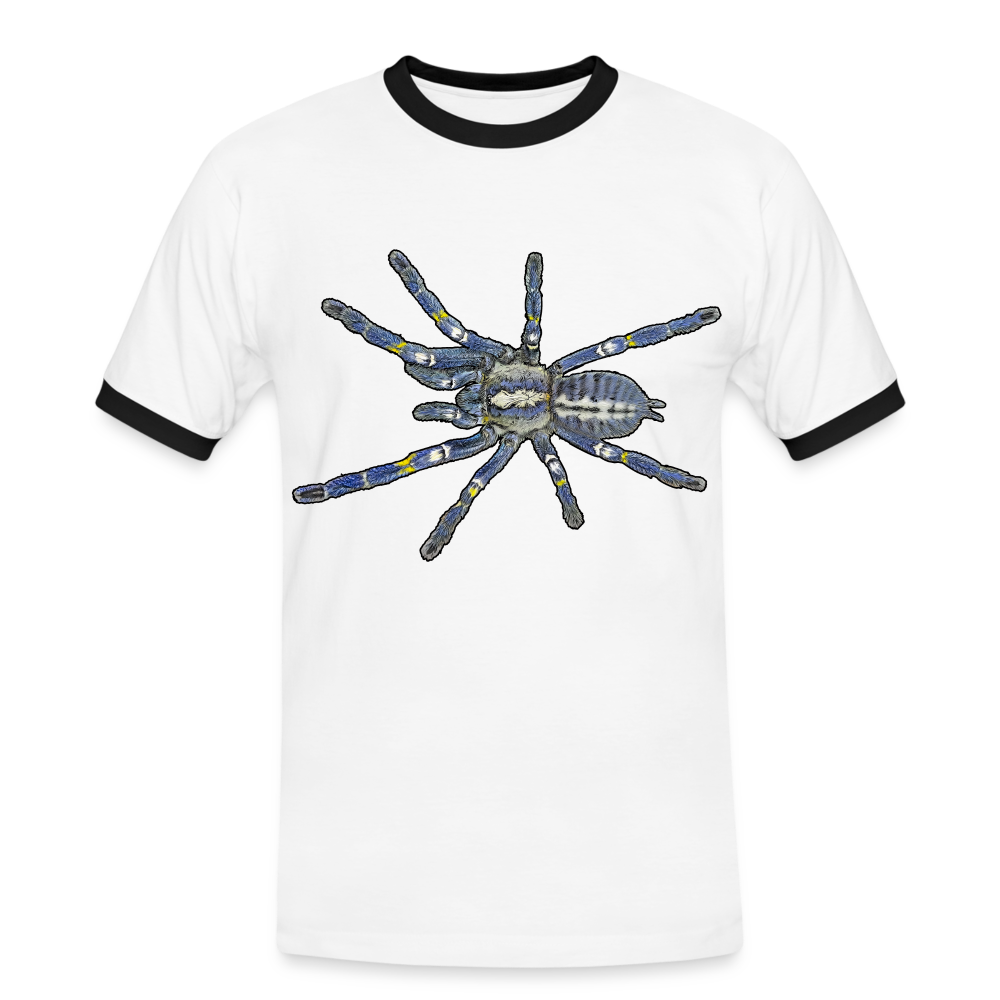 Männer Kontrast-T-Shirt Poecilotheria metallica - Weiß/Schwarz
