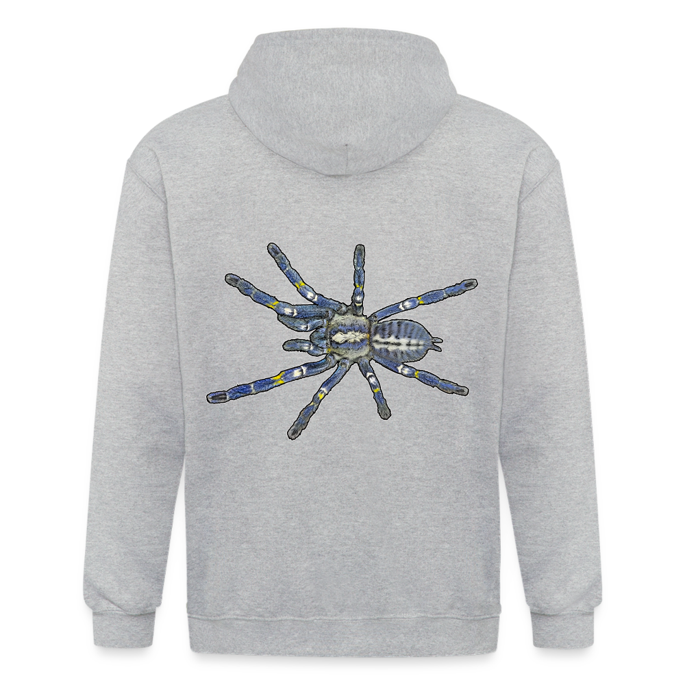 Männer Heavyweight Zip-Hoodie Poecilotheria metallica - Grau meliert