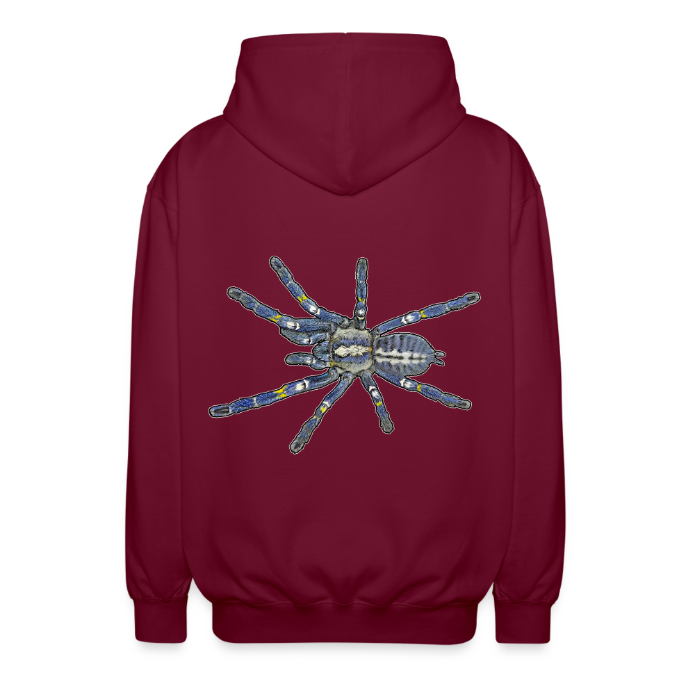 Unisex Zip-Hoodie Poecilotheria metallica - Bordeaux