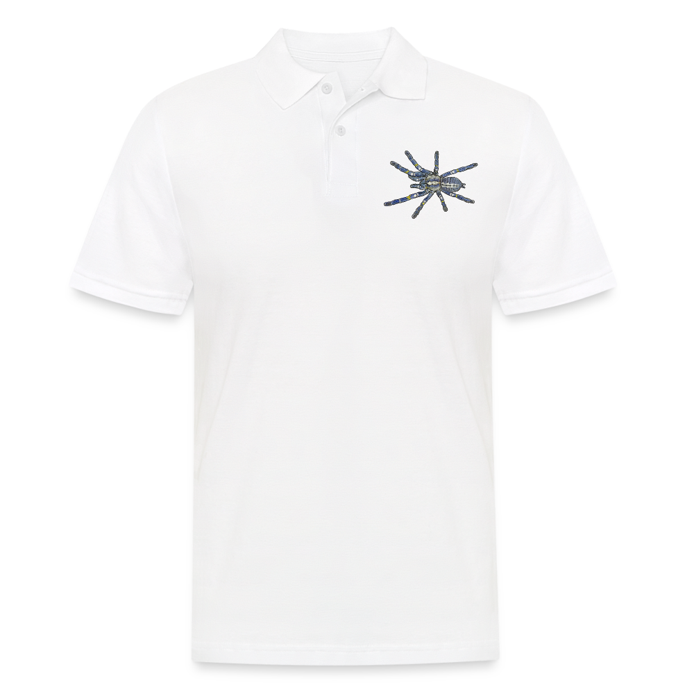 Männer Poloshirt Poecilotheria metallica - weiß