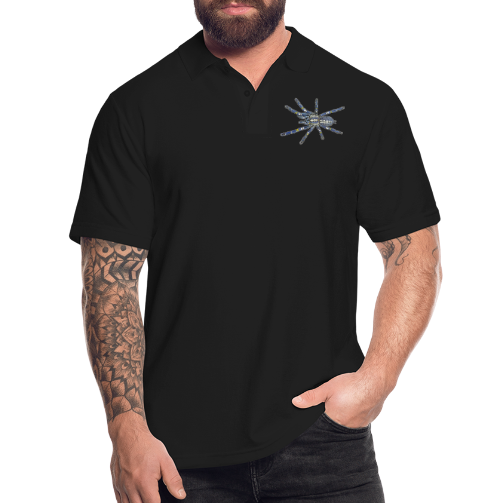 Männer Poloshirt Poecilotheria metallica - Schwarz