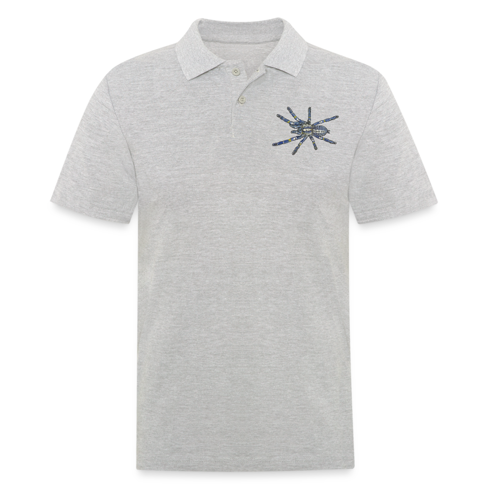 Männer Poloshirt Poecilotheria metallica - Grau meliert
