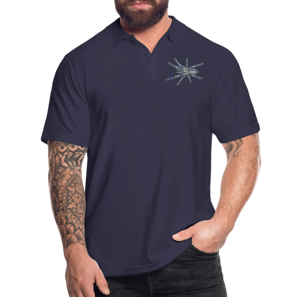 Männer Poloshirt Poecilotheria metallica - Navy
