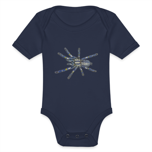 Baby Bio Body kurz Poecilotheria metallica - Dunkelnavy