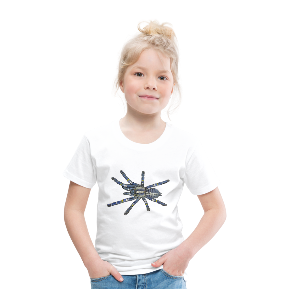 Kinder Basic T-Shirt Poecilotheria metallica - weiß