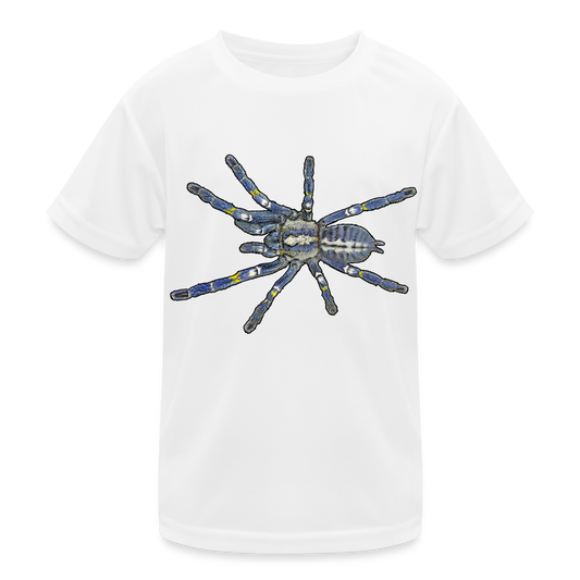 Kinder Funktions-T-Shirt Poecilotheria metallica - weiß