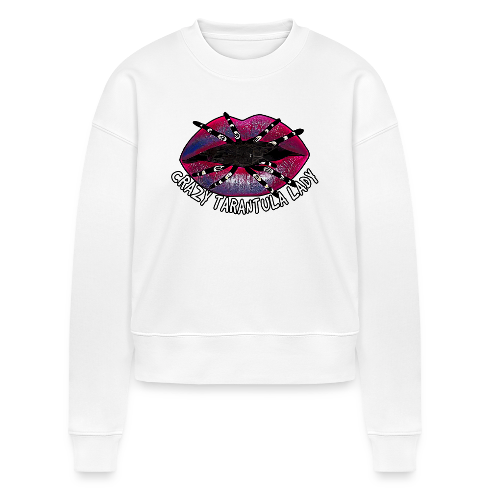 Frauen Stanley & Stella Bio Sweatshirt Tarantula Lips Crazy - weiß