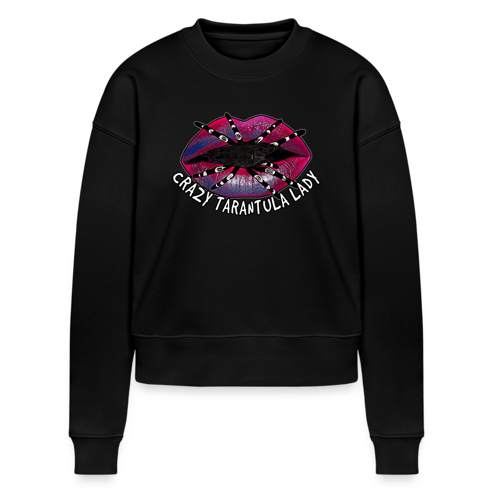 Frauen Stanley & Stella Bio Sweatshirt Tarantula Lips Crazy - Schwarz