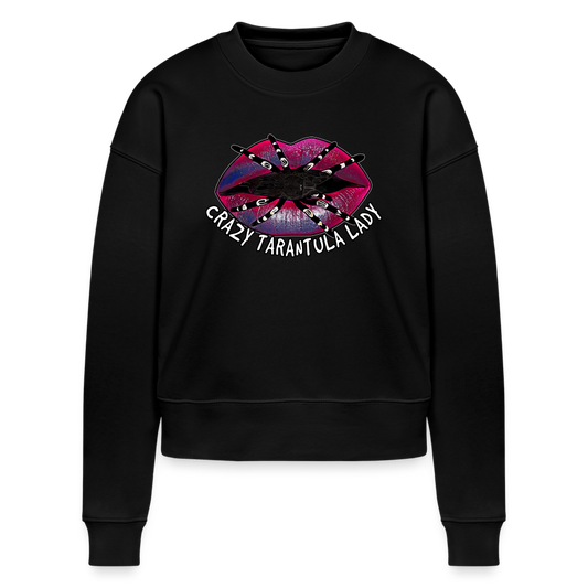 Frauen Stanley & Stella Bio Sweatshirt Tarantula Lips Crazy - Schwarz