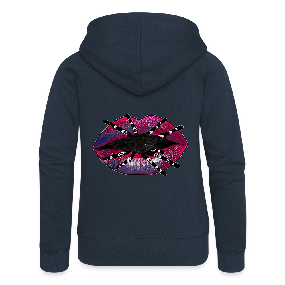 Frauen Zip-Hoodie Tarantula Lips - Navy