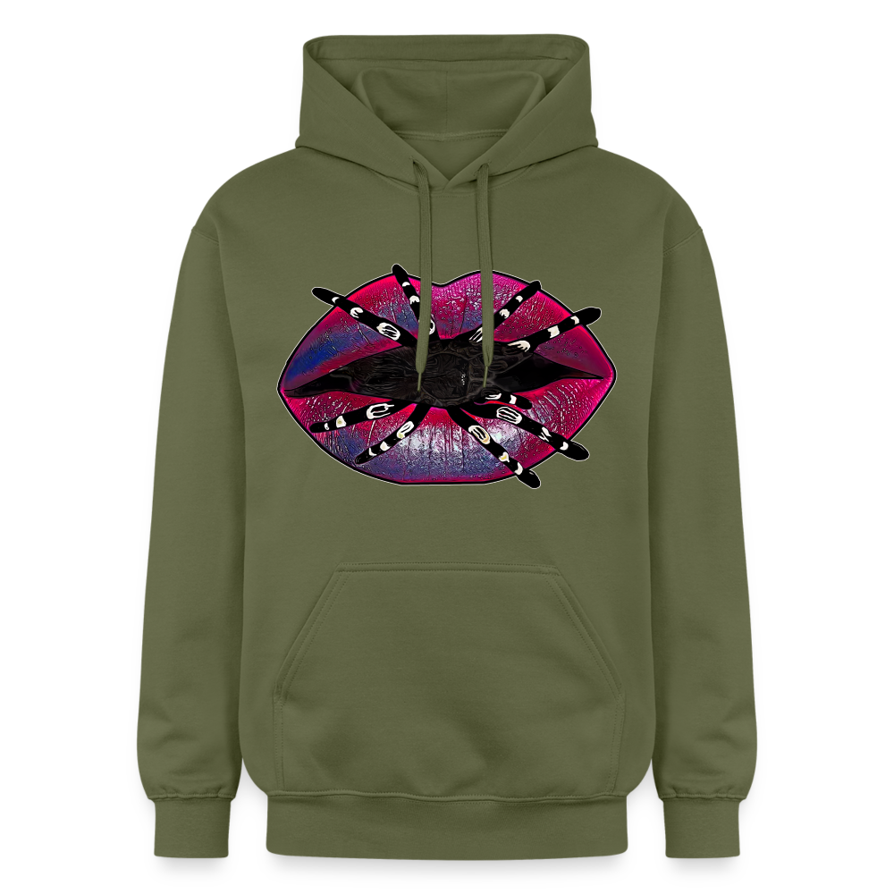 Unisex Gildan Softstyle® Midweight Hoodie Tarantula Lips - Militärgrün