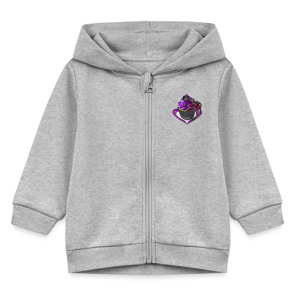 Baby Stanley & Stella Bio Zip Hoodie Tarantula Cupcake - Grau meliert