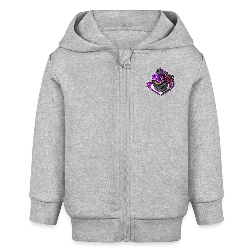 Baby Stanley & Stella Bio Zip Hoodie Tarantula Cupcake - Grau meliert