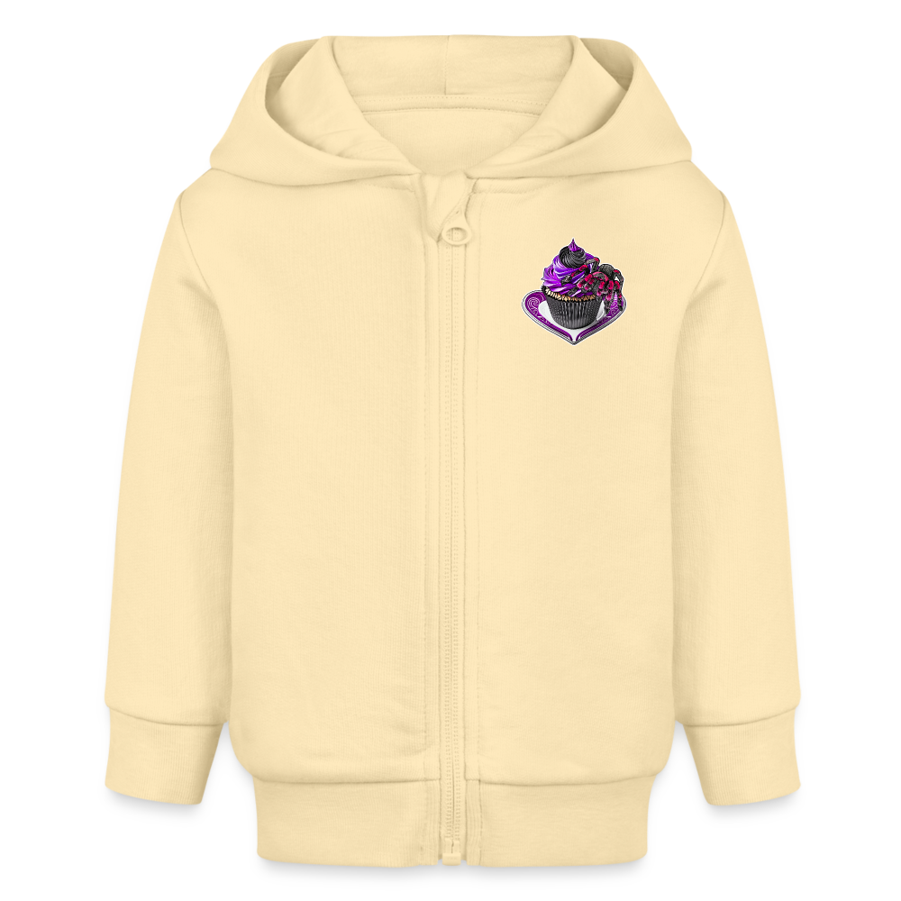 Baby Stanley & Stella Bio Zip Hoodie Tarantula Cupcake - Creme