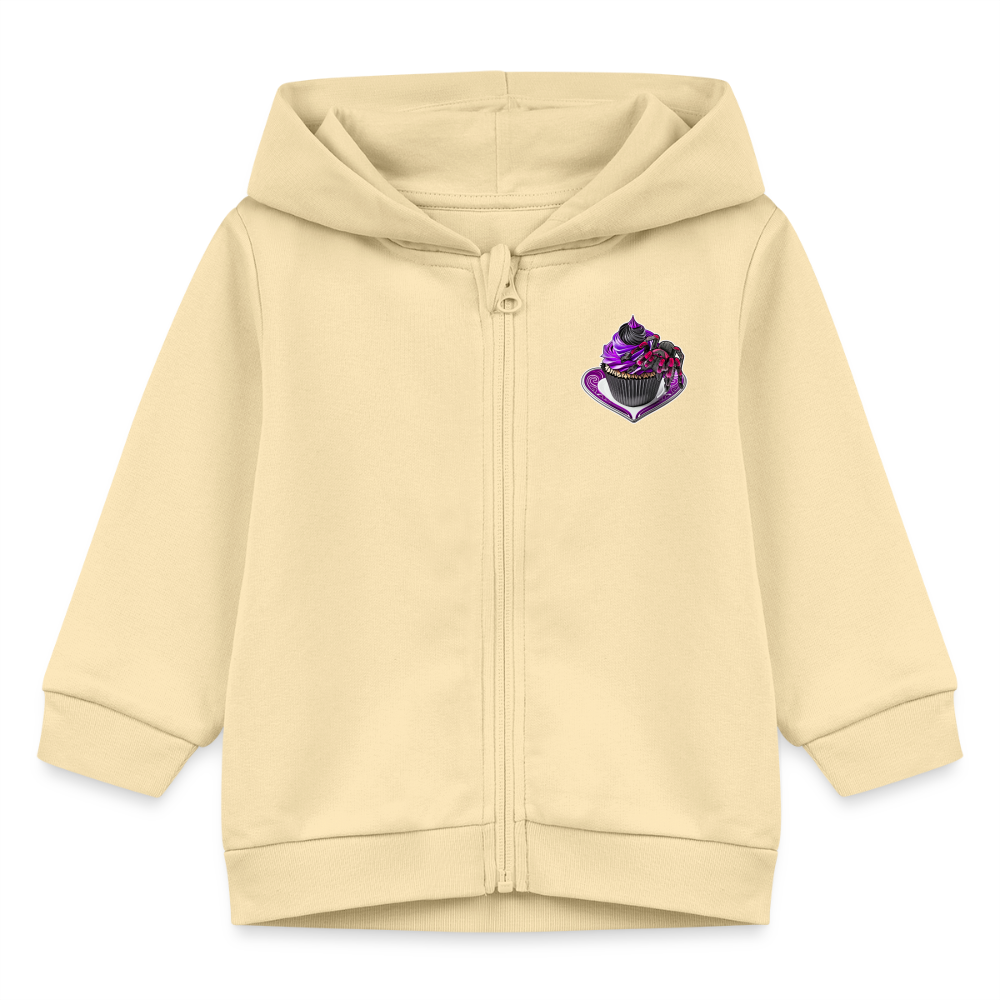 Baby Stanley & Stella Bio Zip Hoodie Tarantula Cupcake - Creme
