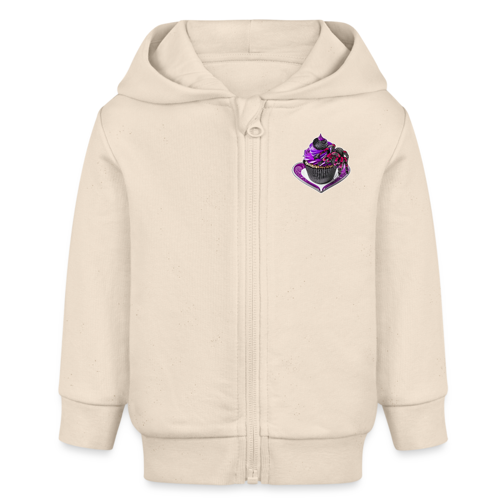 Baby Stanley & Stella Bio Zip Hoodie Tarantula Cupcake - Naturweiß