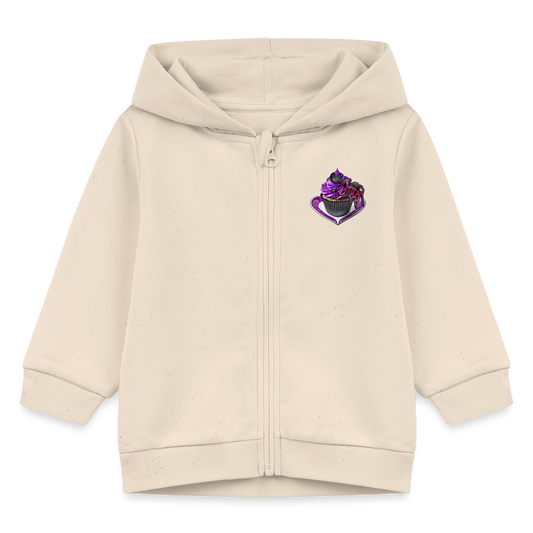 Baby Stanley & Stella Bio Zip Hoodie Tarantula Cupcake - Naturweiß