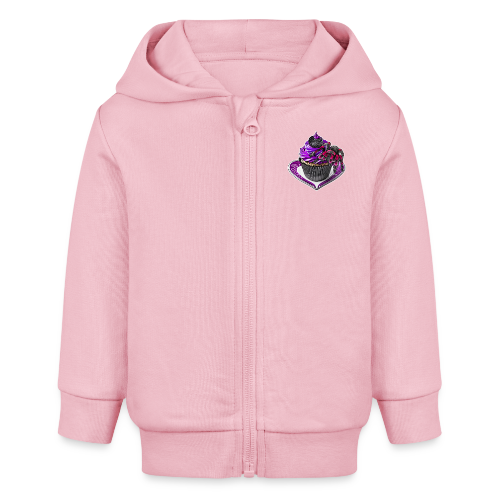 Baby Stanley & Stella Bio Zip Hoodie Tarantula Cupcake - Hellrosa