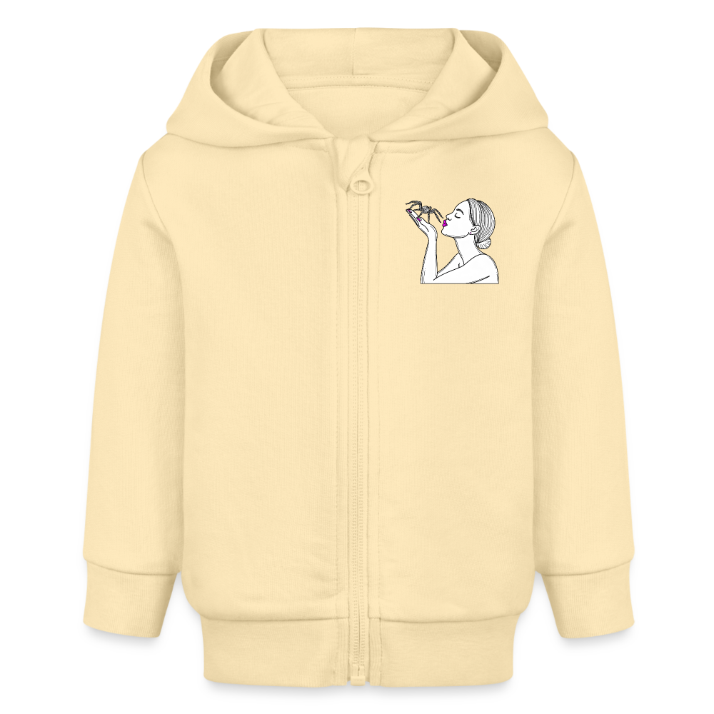 Baby Stanley & Stella Bio Zip Hoodie Spinnenliebe Skizze - Creme